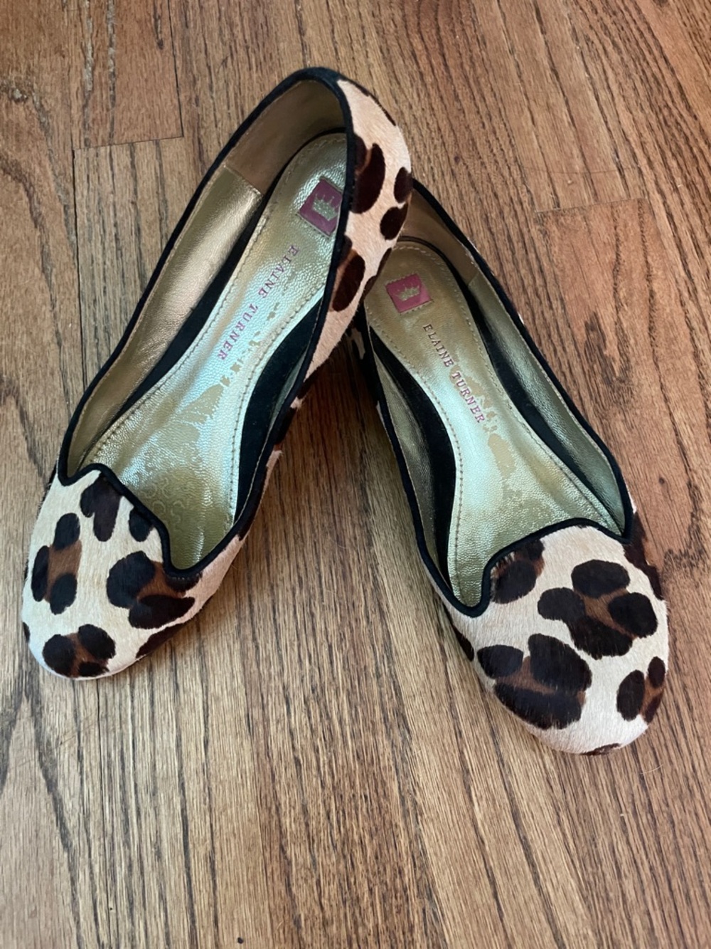 Elaine Turner | Women's Leopard ballet rounded toe flats-Size 7
